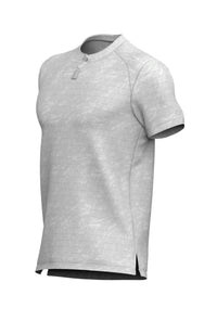 Snowstorm short sleeve golf shirt render with button placket and raglan sleeves