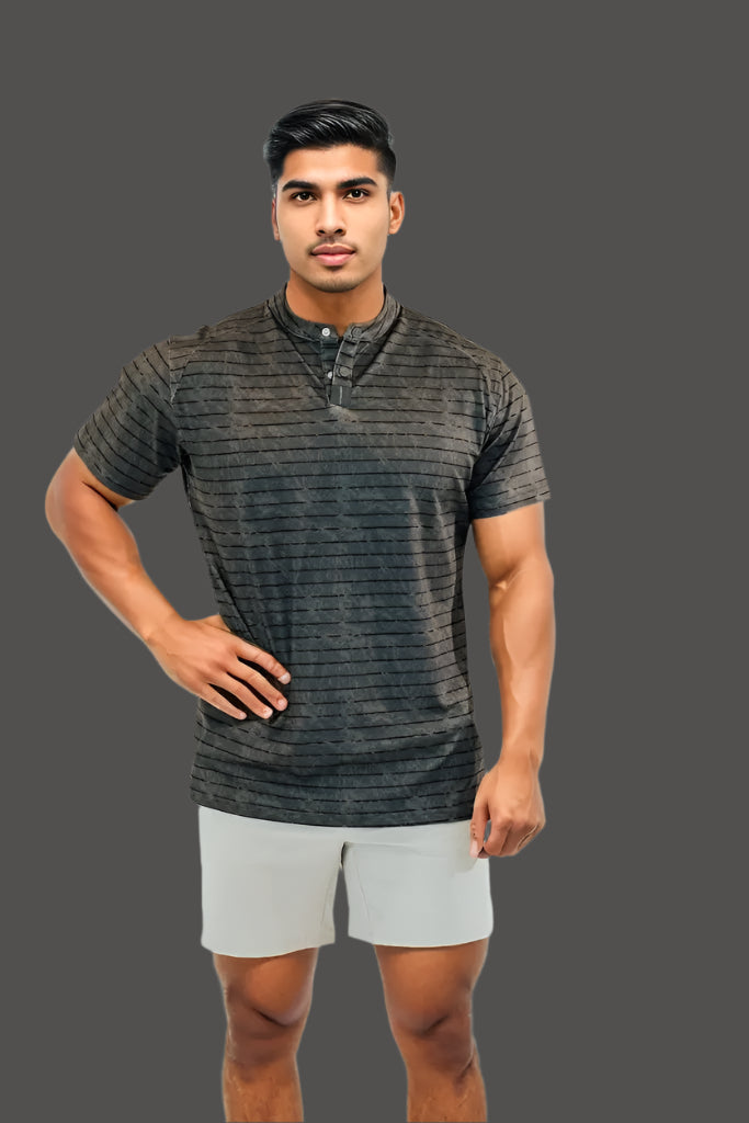 Men’s Ace Short Sleeve Golf Shirt - Volcanic Ash BodCraft