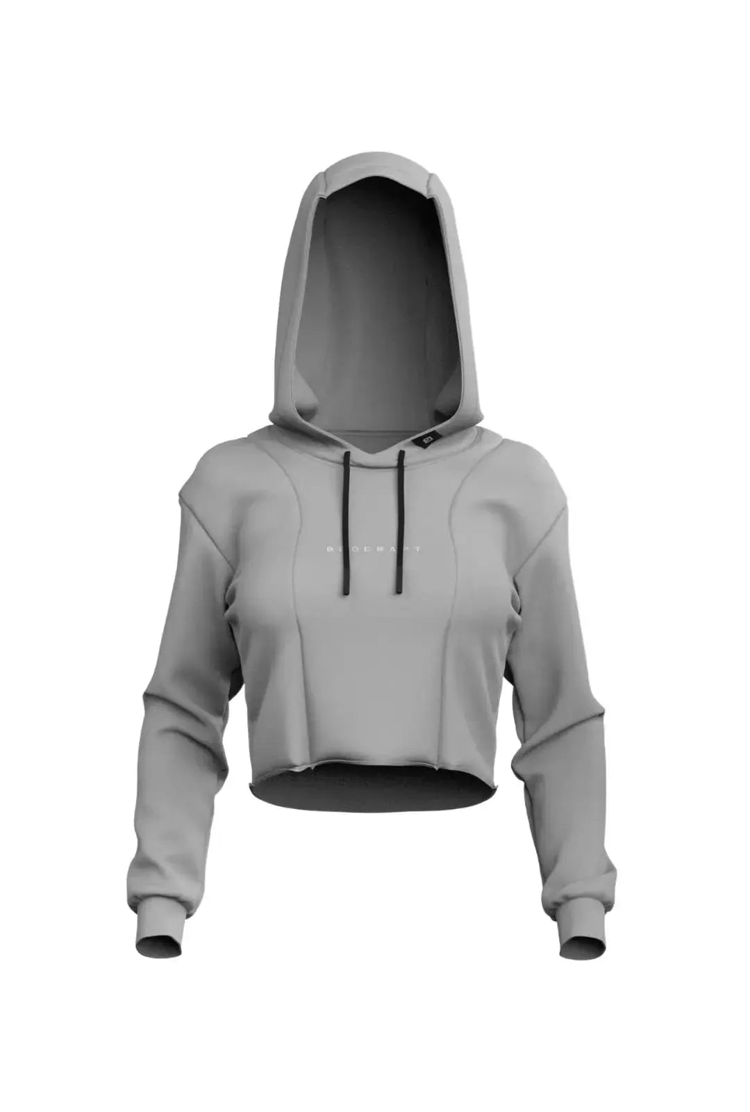 Origin Performance Crop Hoodie - Pebble Grey Bodcraft