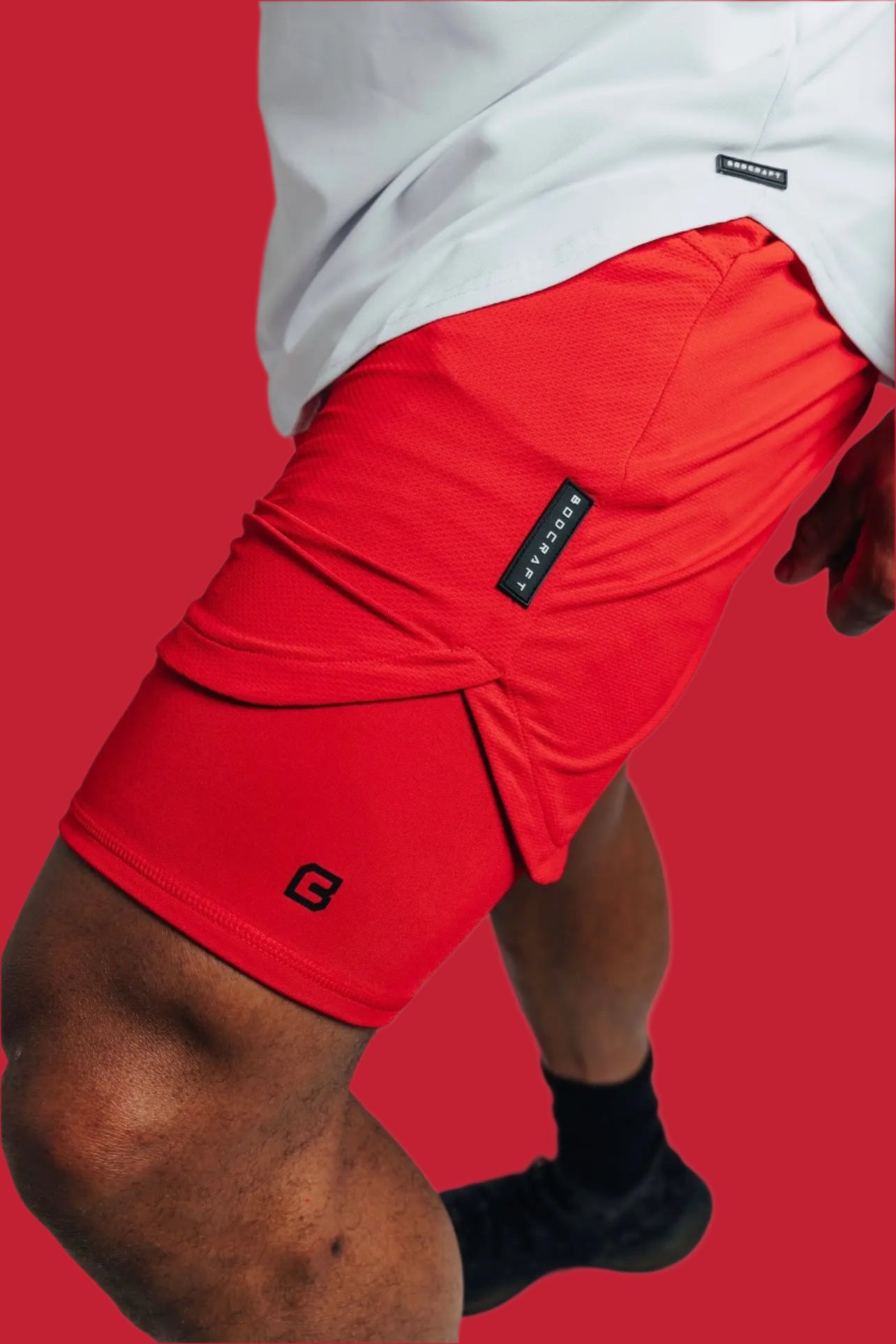 Total War Ai1 Lined Training Short - Candy Apple Red Bodcraft