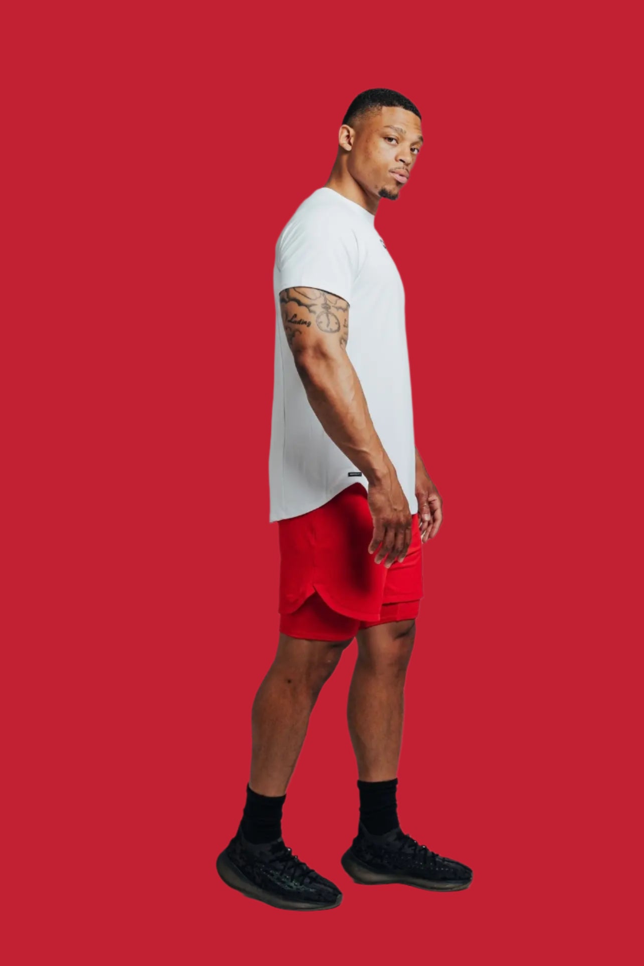 Total War Ai1 Lined Training Short - Candy Apple Red Bodcraft