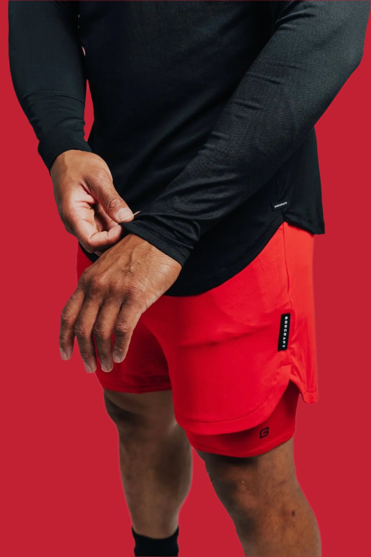 Total War Ai1 Lined Training Short - Candy Apple Red Bodcraft