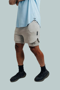 Total War Ai1 Lined Training Short - Pebble Grey Bodcraft