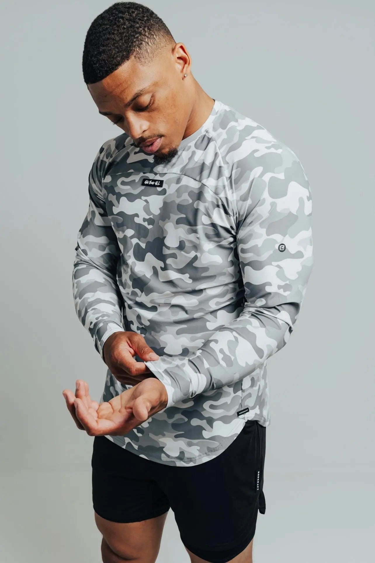Total War Ai1 “Give Your All” Long Sleeve - Snow Camo Bodcraft