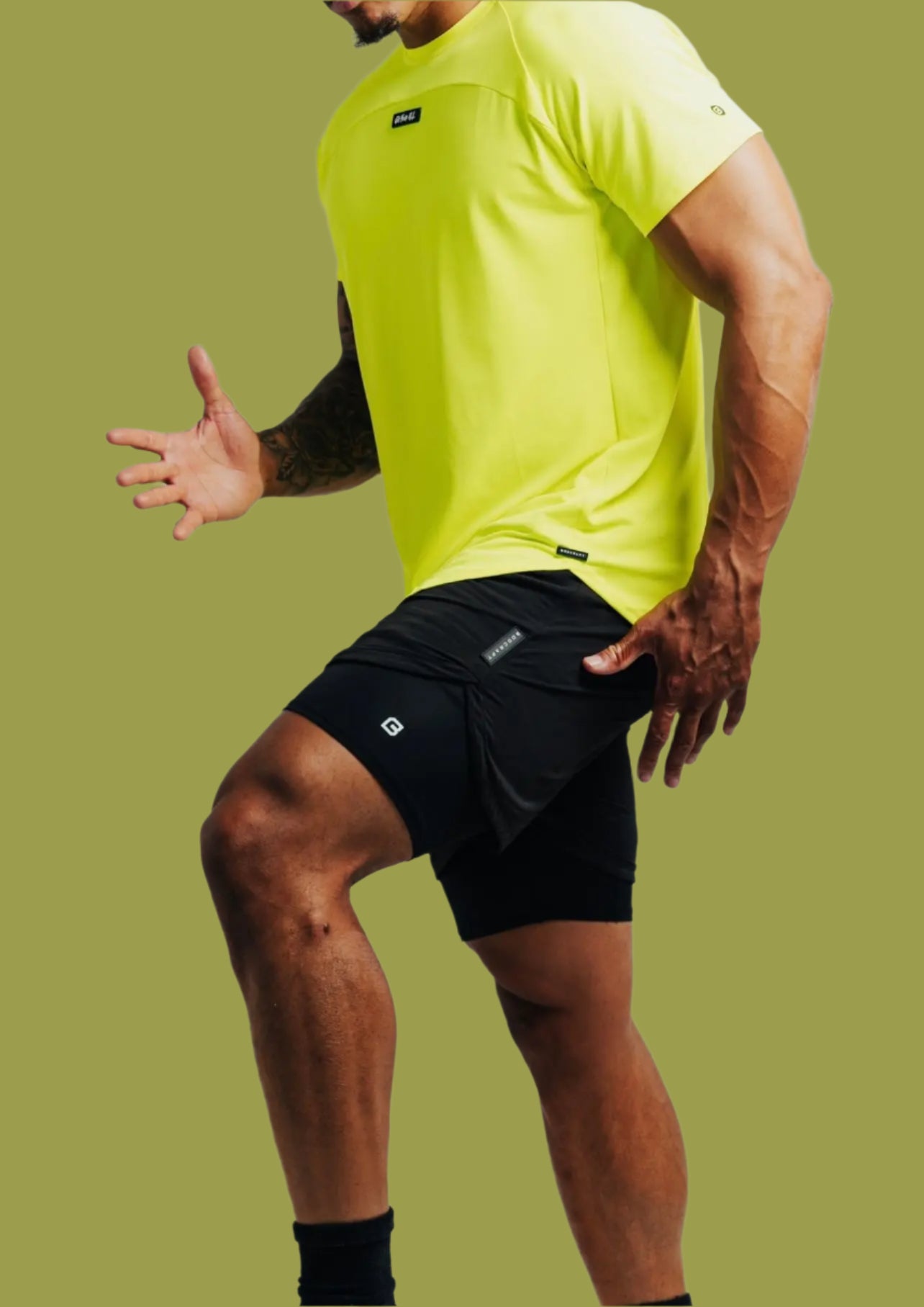 Total War Ai1 “Give Your All” Short Sleeve - Highlighter Yellow Bodcraft