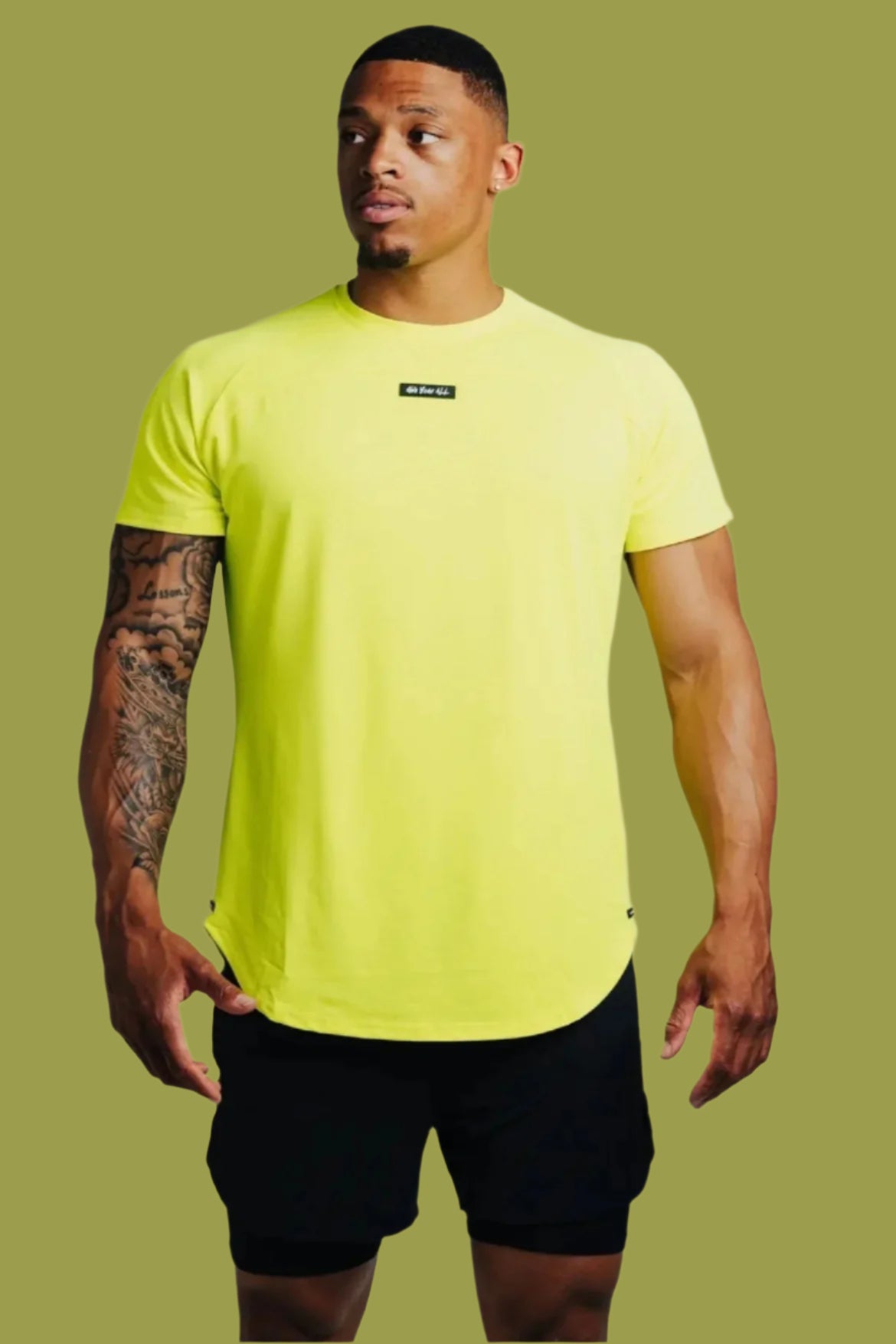 Total War Ai1 “Give Your All” Short Sleeve - Highlighter Yellow Bodcraft