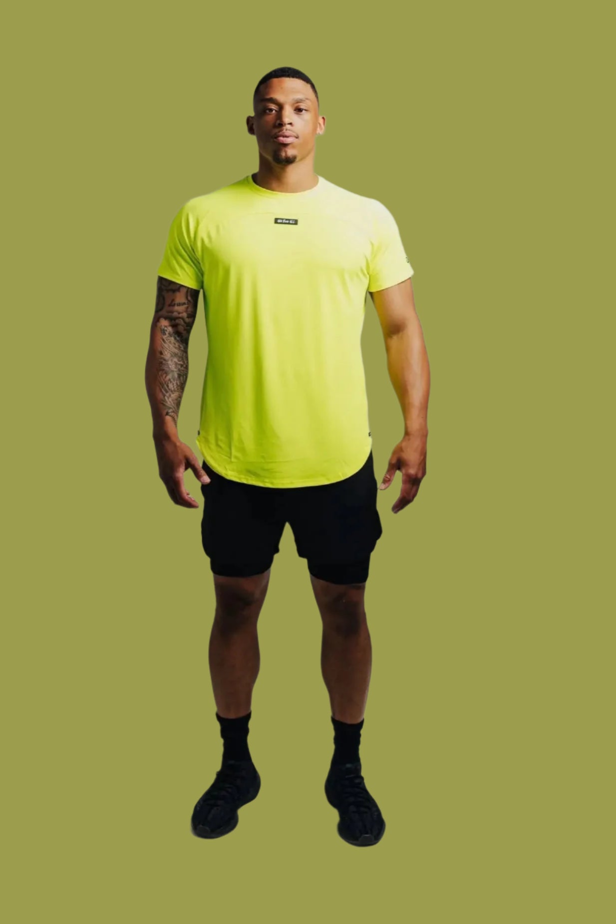 Total War Ai1 “Give Your All” Short Sleeve - Highlighter Yellow Bodcraft
