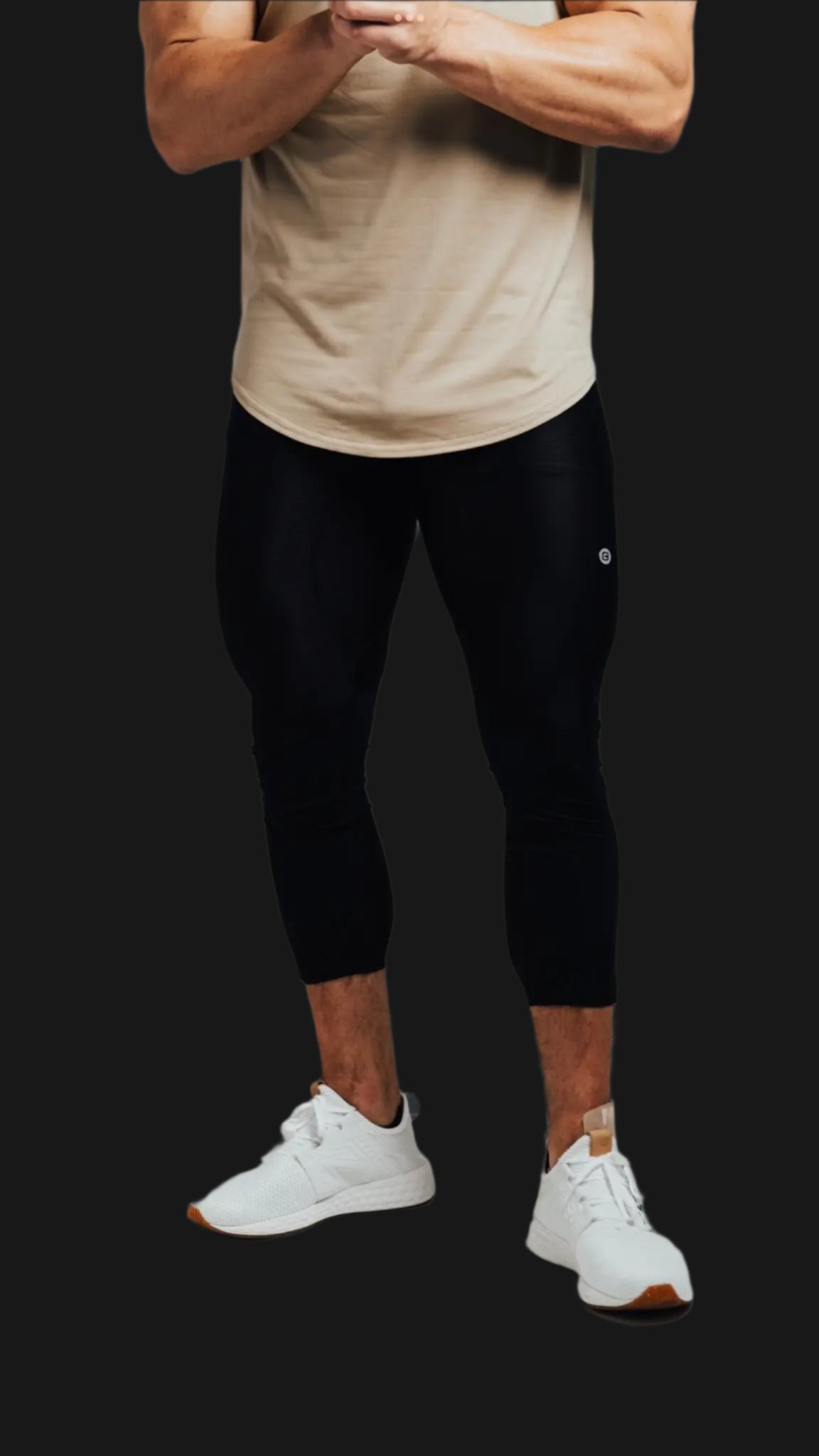 Total War Battle Vented Mesh Training Tight - Midnight Black Bodcraft