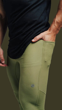 Total War Battle Vented Mesh Training Tight - Olive Green Bodcraft