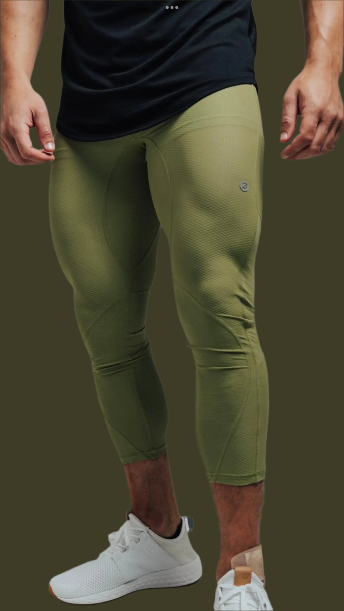 Total War Battle Vented Mesh Training Tight - Olive Green Bodcraft