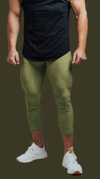 Total War Battle Vented Mesh Training Tight - Olive Green Bodcraft