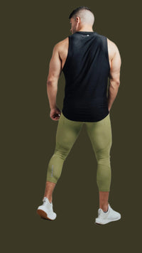 Total War Battle Vented Mesh Training Tight - Olive Green Bodcraft