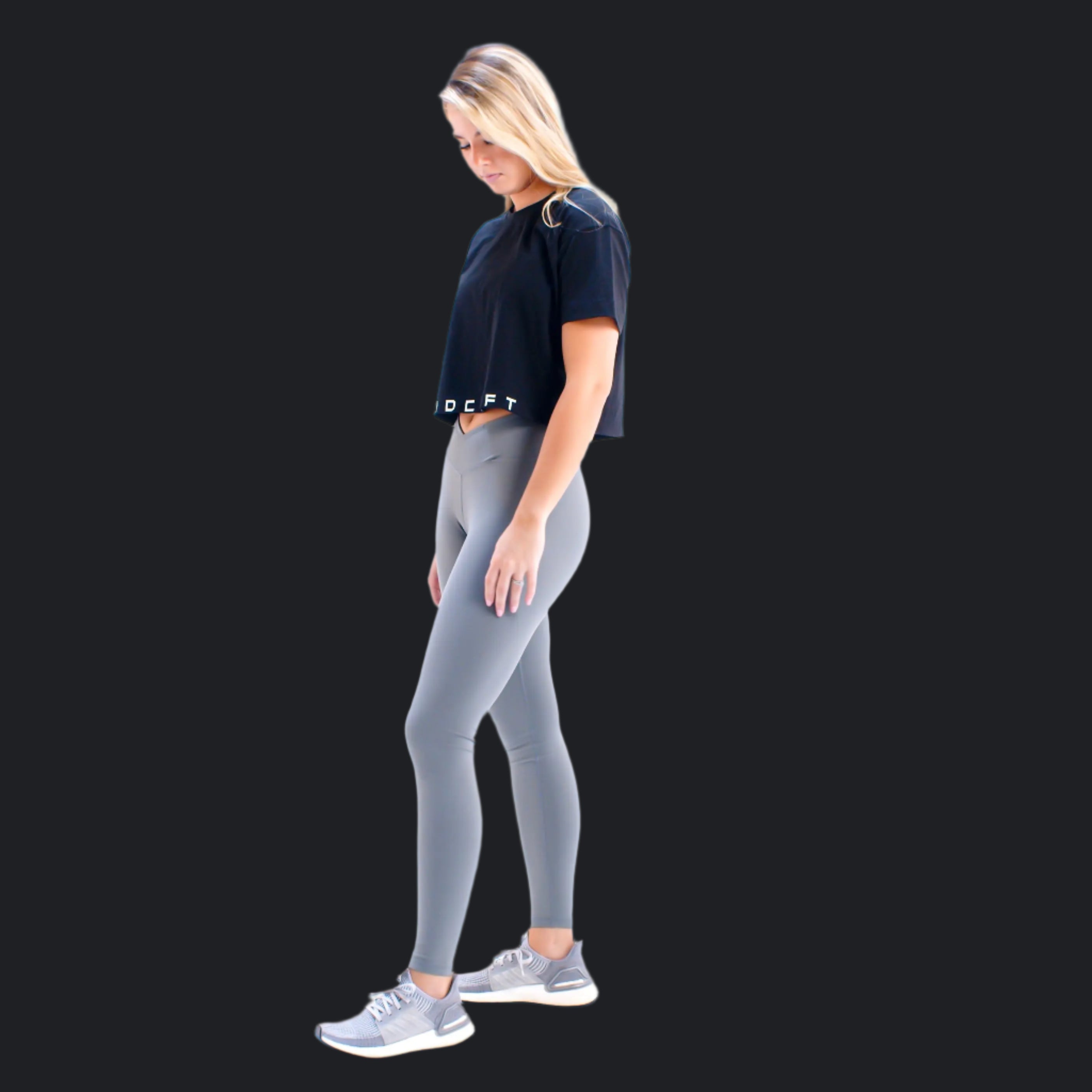 Total War Energy Sleeved Crop - Midnight Black Bodcraft