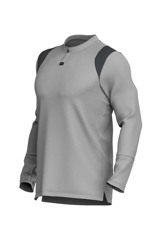 Men’s Ace Long Sleeve Golf Shirt - Ghost Grey/Black BodCraft