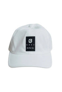Blizzard White Give Your All adjustable golf hat, front view on white