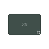 BodCraft $100 digital gift card, dark green with camo BC logo