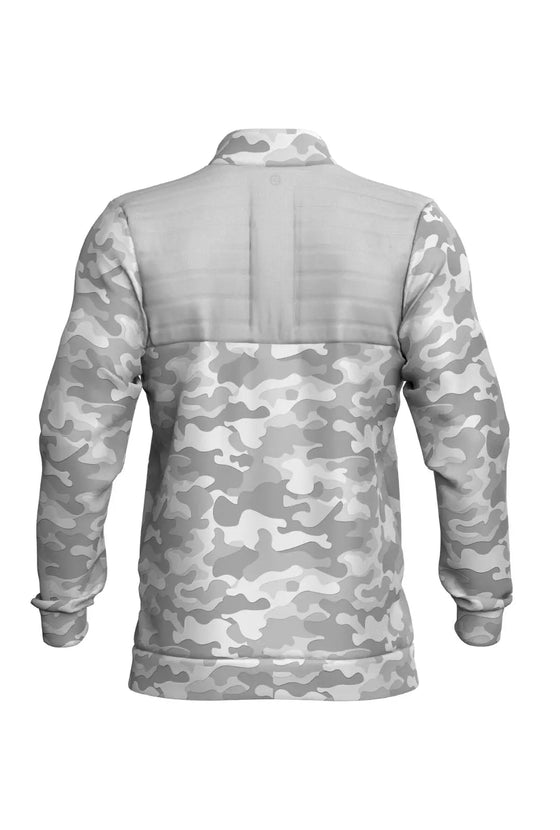 Men’s Ace Quarterzip Pullover - Snow Camo BodCraft