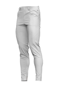 Pebble Grey golf jogger render with belt loops and tapered leg