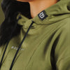 Origin Performance Crop Hoodie - Army Green Bodcraft