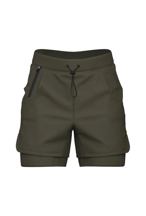Total War Ai1 Lined Training Short - Army Green Bodcraft
