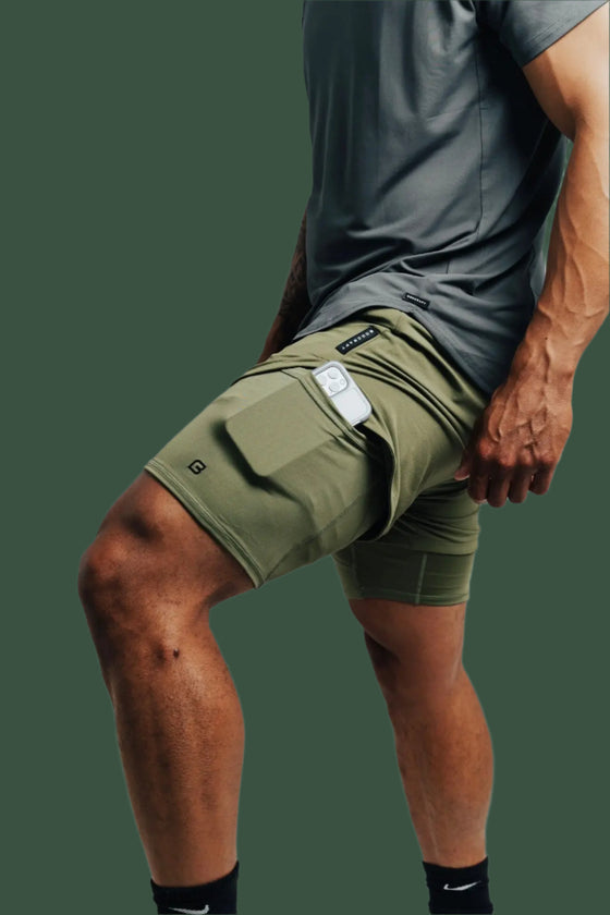 Total War Ai1 Lined Training Short - Army Green Bodcraft