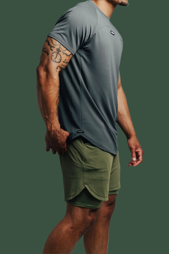 Total War Ai1 Lined Training Short - Army Green Bodcraft