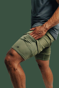 Total War Ai1 Lined Training Short - Army Green Bodcraft