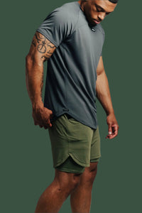 Total War Ai1 Lined Training Short - Army Green Bodcraft