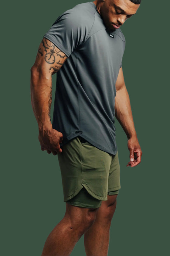 Total War Ai1 Lined Training Short - Army Green Bodcraft
