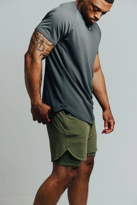 Total War Ai1 Lined Training Short - Army Green Bodcraft