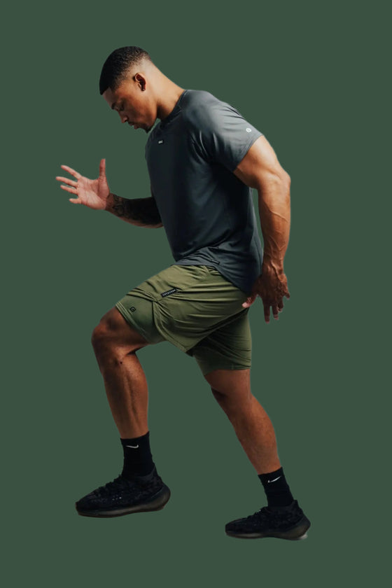 Total War Ai1 Lined Training Short - Army Green Bodcraft