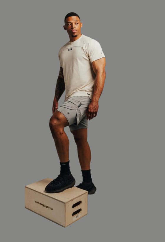 Total War Ai1 Lined Training Short - Ghost Grey Bodcraft