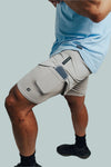 Total War Ai1 Lined Training Short - Pebble Grey Bodcraft