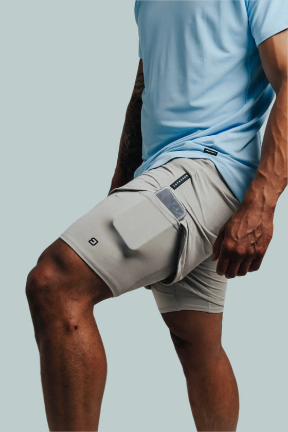 Total War Ai1 Lined Training Short - Pebble Grey Bodcraft