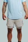 Total War Ai1 Lined Training Short - Pebble Grey Bodcraft