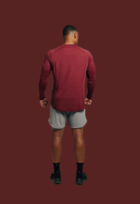 Total War Ai1 “Give Your All” Long Sleeve - Persian Red Bodcraft