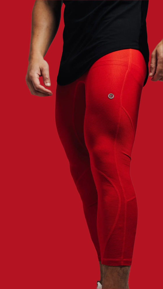 Total War Battle Vented Mesh Training Tight - Candy Apple Red Bodcraft