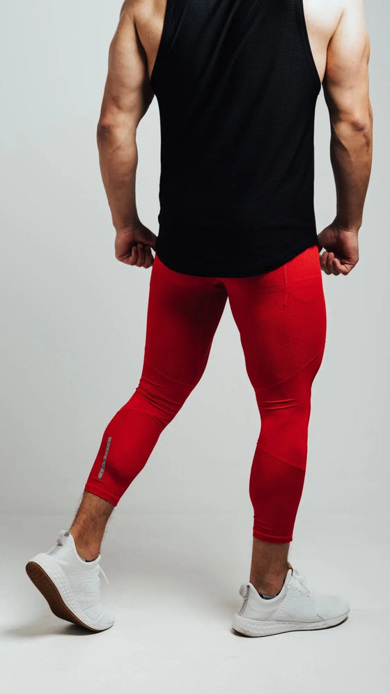 Total War Battle Vented Mesh Training Tight - Candy Apple Red Bodcraft