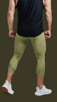 Total War Battle Vented Mesh Training Tight - Olive Green Bodcraft