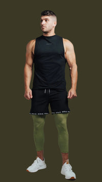 Total War Battle Vented Mesh Training Tight - Olive Green Bodcraft