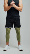 Total War Battle Vented Mesh Training Tight - Olive Green Bodcraft