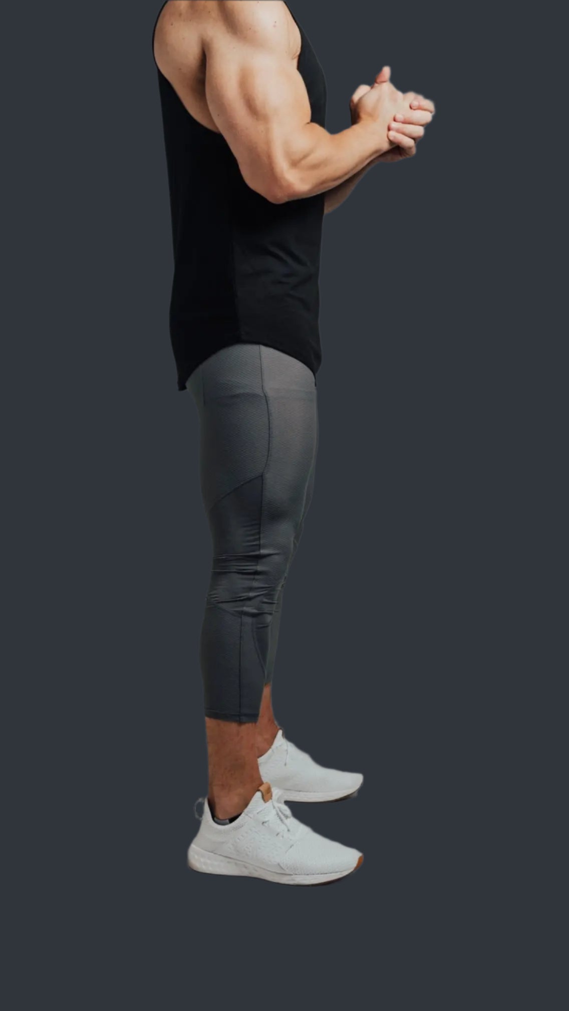 Total War Battle Vented Mesh Training Tight - Storm Grey Bodcraft
