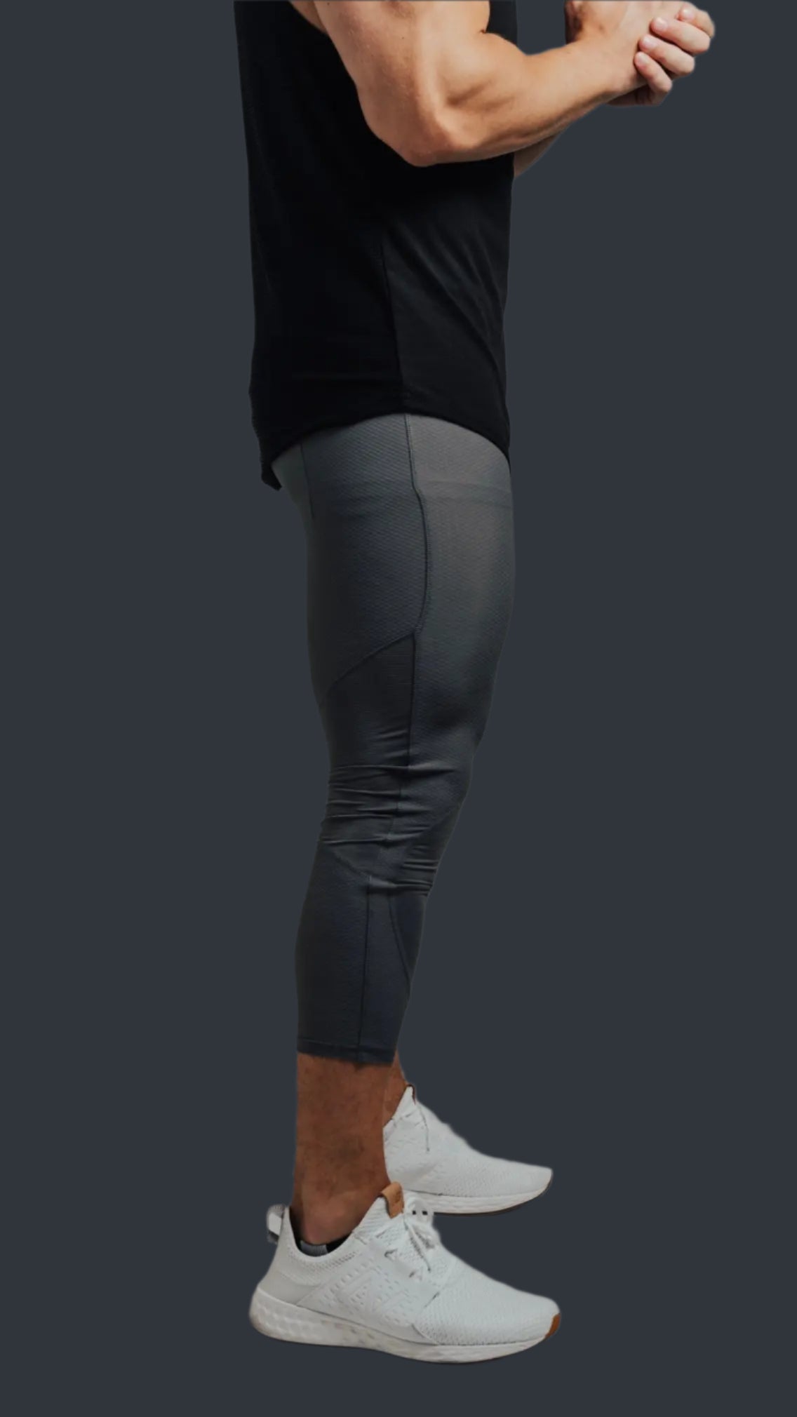 Total War Battle Vented Mesh Training Tight - Storm Grey Bodcraft