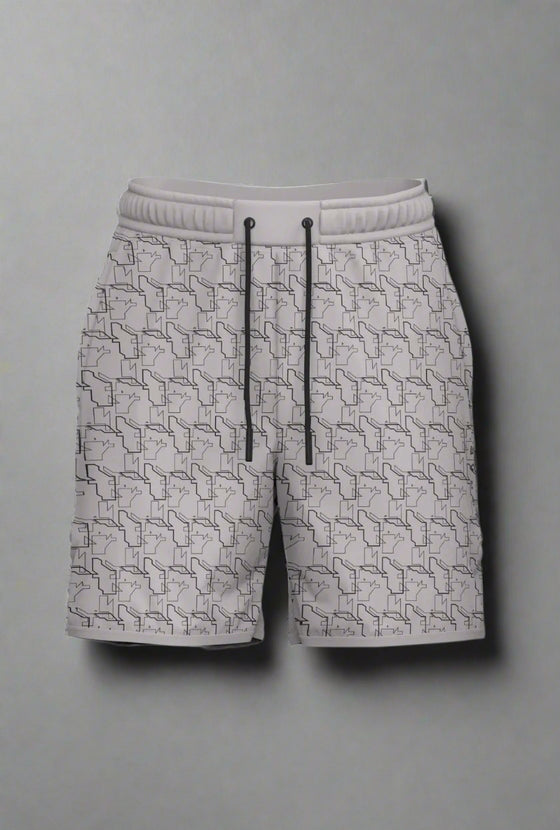 Total War Endgame Graphic Print SweatShort - Pebble Grey Bodcraft