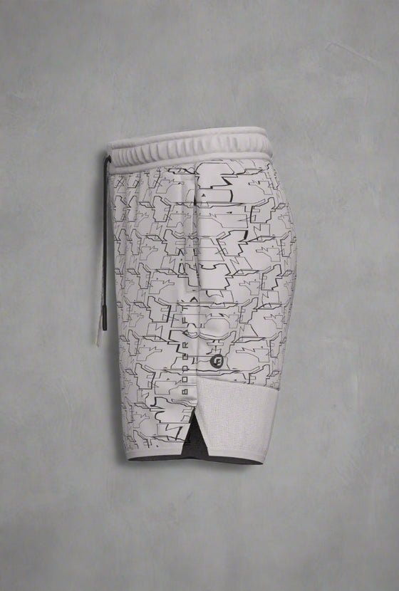 Total War Endgame Graphic Print SweatShort - Pebble Grey Bodcraft