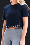 Total War Energy Sleeved Crop - Midnight Black Bodcraft