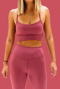 Merlot tactical sports bra by BodCraft, shown from the back