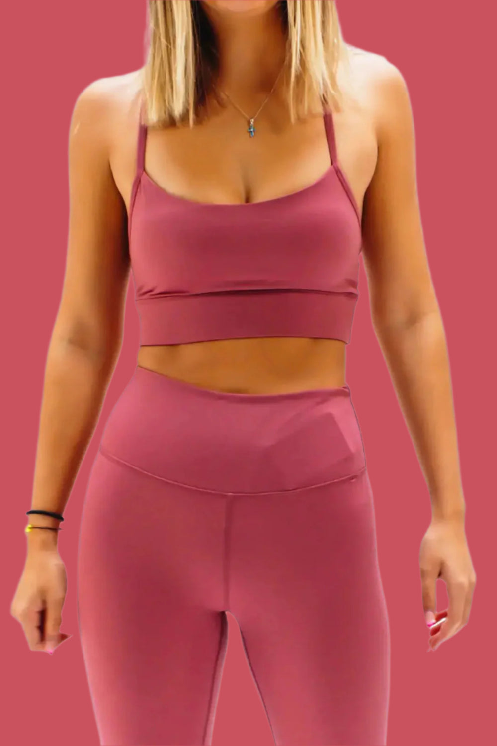 Women's tactical sports bra in Merlot by BodCraft, high-stretch supportive fit