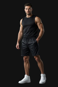Total War Endgame Graphic Print SweatShort - Midnight Black